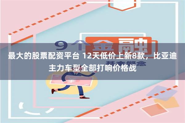 最大的股票配资平台 12天低价上新8款，比亚迪主力车型全部打响价格战